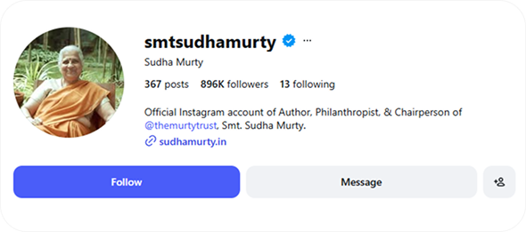 @smtsudhamurty Instagram Profile